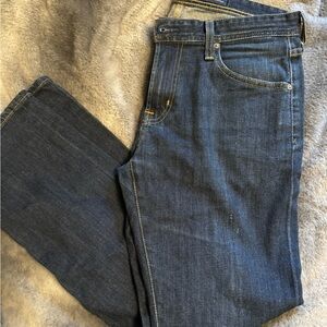 Ag Adriano Goldschmied Dark Blue Straight Leg Jeans